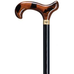 Morocco Mens Spotted Handle Derby Walking Cane with brass collar | 36