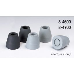 LARGE BASE Quad Cane Rubber Tips, GRAY GREY or BLACK, one pair