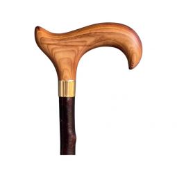 Gents Country Derby Irish Blackthorn Walking Cane, wide handle 36