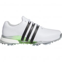 adidas Tour360 24 BOOST Golf Shoes - Cloud White/Core Black/Green Spark