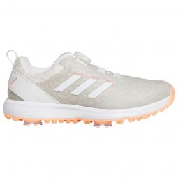 adidas Womens S2G 23 BOA Golf Shoes - Cloud White/Cloud White/Coral Fusion