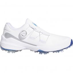 adidas Womens ZG23 BOA Golf Shoes - Cloud White/Blue Fusion Metallic/Silver Metallic