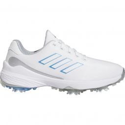 adidas Womens ZG23 Golf Shoes - Cloud White/Blue Fusion Metallic/Silver Metallic