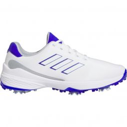 adidas ZG23 Golf Shoes - Cloud White/Lucid Blue/Silver Metallic