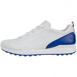 ECCO BIOM Hybrid BNY Golf Shoes - White/Mazarine Blue