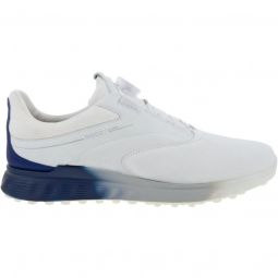 ECCO S-Three BOA Golf Shoes - White/Blue Depths/Bright White