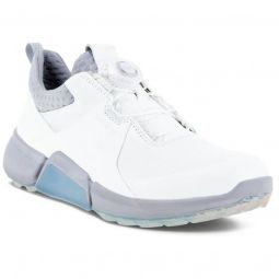ECCO Womens BIOM H4 Boa Golf Shoes - White/Silver Grey
