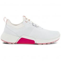 ECCO Womens BIOM H4 Golf Shoes - White/Silver Pink