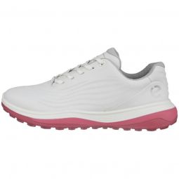 ECCO Womens LT1 Golf Shoes - White/Bubblegum