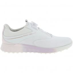 ECCO Womens S-Three BOA Golf Shoes - White/Delicacy/White