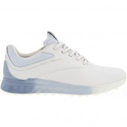ECCO Womens S-Three Golf Shoes - White/Dusty Blue/Air