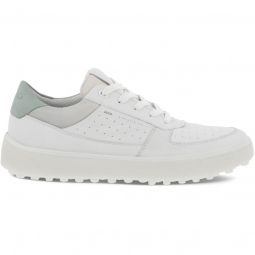 ECCO Womens Tray Golf Shoes - White/White/Ice Flower/Delicacy