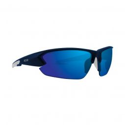 Epoch Eyewear Midway Navy/White Sunglasses - Blue Mirror Lens