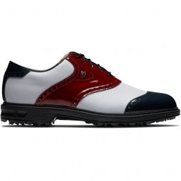 FootJoy Dryjoys Premiere Series Wilcox Golf Shoes 2024 - White/Navy 54522
