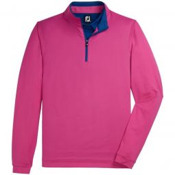 FootJoy Lightweight Solid Mid-Layer Golf Pullover - Berry