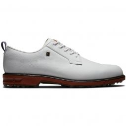 FootJoy Dryjoys Premiere Series Field Golf Shoes - White/Brick 53989