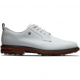 FootJoy Dryjoys Premiere Series Field Golf Shoes - White/Brick 53992