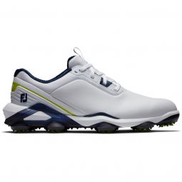 FootJoy Tour Alpha Golf Shoes 2024 - White/Navy 55536