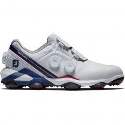 FootJoy Tour Alpha BOA Golf Shoes 2024 - White/Red 55542