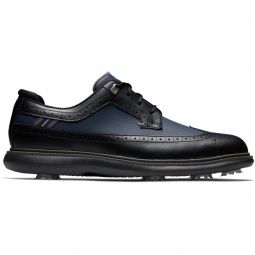 FootJoy Traditions Wing Tip Golf Shoes - Black/Navy 57922