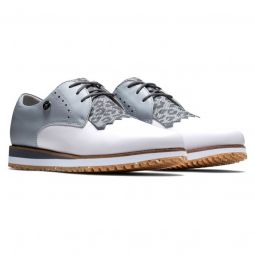 FootJoy Womens FJ Sport Retro Golf Shoes - White/Light Grey 92395