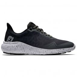 FootJoy Womens Flex Golf Shoes - Black/Charcoal/White Leopard 95769