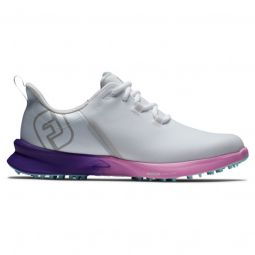 FootJoy Womens Fuel Sport Golf Shoes - White/Purple 90547