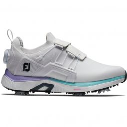 FootJoy Womens HyperFlex BOA Golf Shoes 2024 - White/Purple 98170