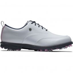 FootJoy Womens Dryjoys Premiere Series Issette Golf Shoes - White/Pink 99044