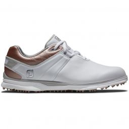 FootJoy Womens Pro/SL Golf Shoes - White/Rose Gold 98140