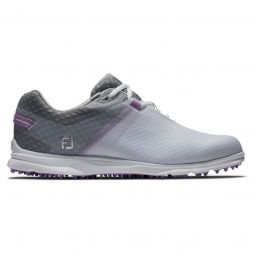 FootJoy Womens Pro SL Sport Golf Shoes - White/Gray/Lilac 98146