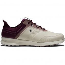 FootJoy Womens Stratos Golf Shoes - Vanilla/Merlot 90125