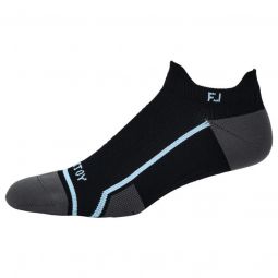 FootJoy Womens Tech D.R.Y. Roll Tab Golf Socks - Black/Blue