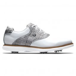 FootJoy Womens Traditions Golf Shoes - White/Zebra 97904