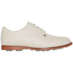 G/FORE Womens Perforated Gallivater Luxe Leather Golf Shoes - Stone