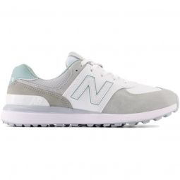 New Balance Womens 574 Greens v2 Golf Shoes - White/Grey