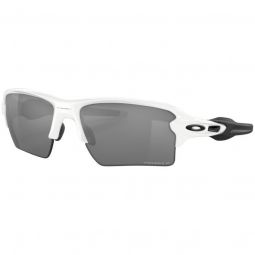Oakley Flak 2.0 XL Polished White Black Sunglasses - Prizm Black Polarized Lens