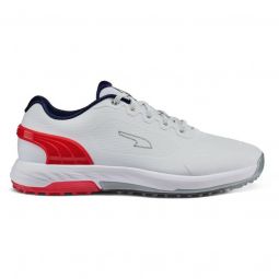 PUMA ALPHACAT NITRO Golf Shoes - Puma White/For All Time Red/Puma Navy