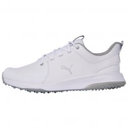 PUMA Grip Fusion Pro 3.0 Golf Shoes - White/Silver/Quiet Shade
