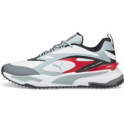 PUMA GS-FAST Golf Shoes - Puma White/High Rise/High Risk Red