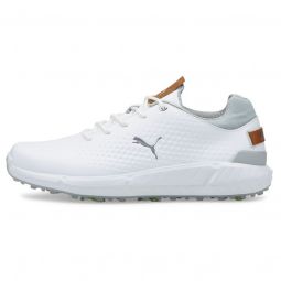 PUMA IGNITE Articulate Leather Golf Shoes - PUMA White/PUMA Silver