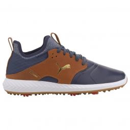 Puma IGNITE PWRADAPT Caged Crafted Golf Shoes - Peacoat/Brown/Gold