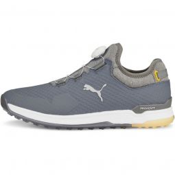 PUMA PROADAPT ALPHACAT Disc Spikeless Golf Shoes - Quiet Shade/Puma Silver/Yellow Sizzle