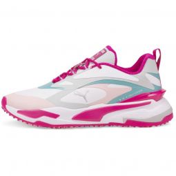 PUMA Womens GS-FAST Golf Shoes - Puma White/Chalk Pink/Porcelain