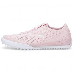 PUMA Womens Monolite Fusion Slip-On Golf Shoes - Chalk Pink/Puma White