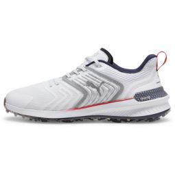 PUMA x Volition IGNITE INNOVATE Golf Shoes 2024 - Puma White/Deep Navy/Strong Red