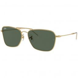 Ray-Ban Caravan Reverse Polished Gold Sunglasses - Green Lens