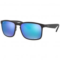 Ray-Ban RB4264 Matte Black Sunglasses - Polarized Blue Mirror Chromance Lens