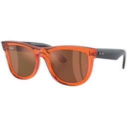 Ray-Ban Wayfarer Reverse Polished Transparent Orange Sunglasses - Copper Lens