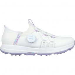 Skechers Womens GO GOLF Elite 5 Slip In Golf Shoes - White/Lavender